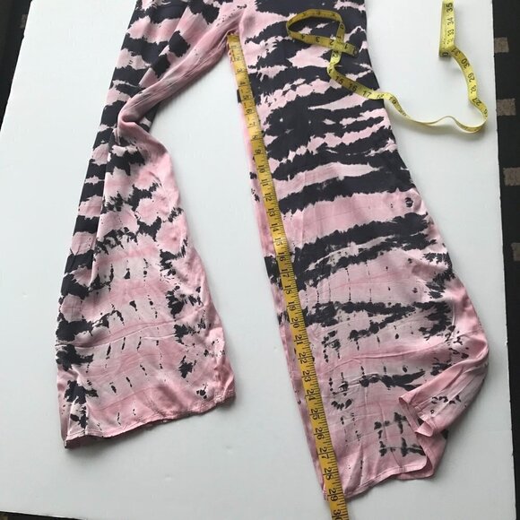 YFB Young Fabulous Broke jumpsuit pink/black tie dye Viscose/Rayon S - Picture 15 of 16
